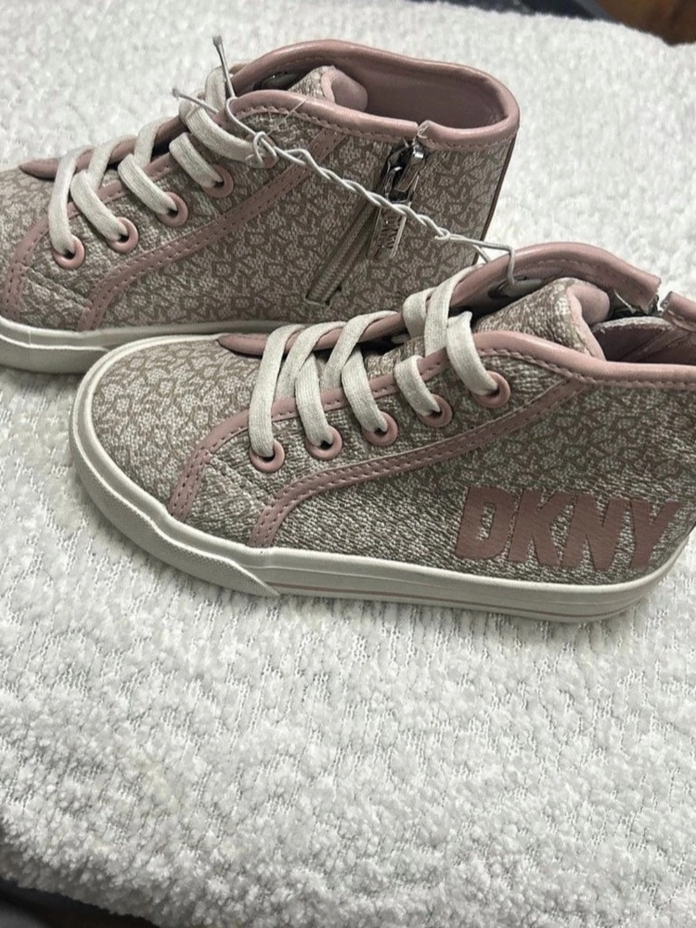 DKNY Hannah High-Top Sneaker Women's Pink & Brown Sneakers